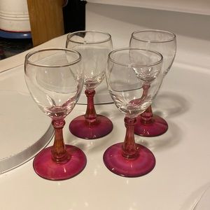 Harlequin Iridescent Stemmed Cordial Glasses